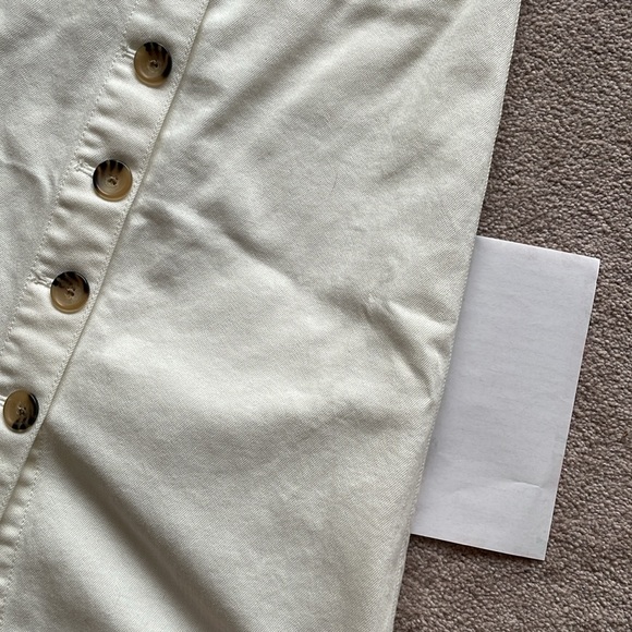 NWT Ann Taylor White Skirt Button 4 - Picture 6 of 6